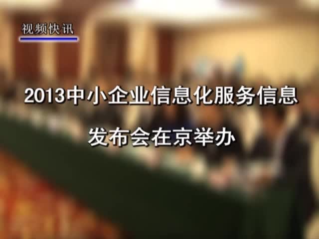 2013中小企业信息化服务信息发布会在京举办