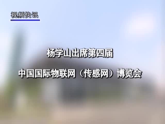 杨学山出席第四届中国国际物联网（传感网）博览会